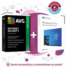 Windows 10 Pro + Avg Internet Security